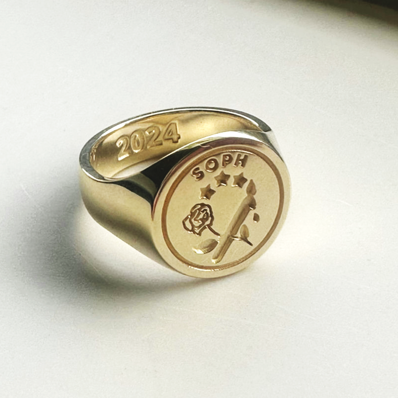 Custom SOPH Sorority Signet Ring - 21319 - The Custom Brand Shop