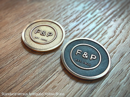 Premium Brass Inlay Medallions - Sets of 10 - The Custom Brand Shop