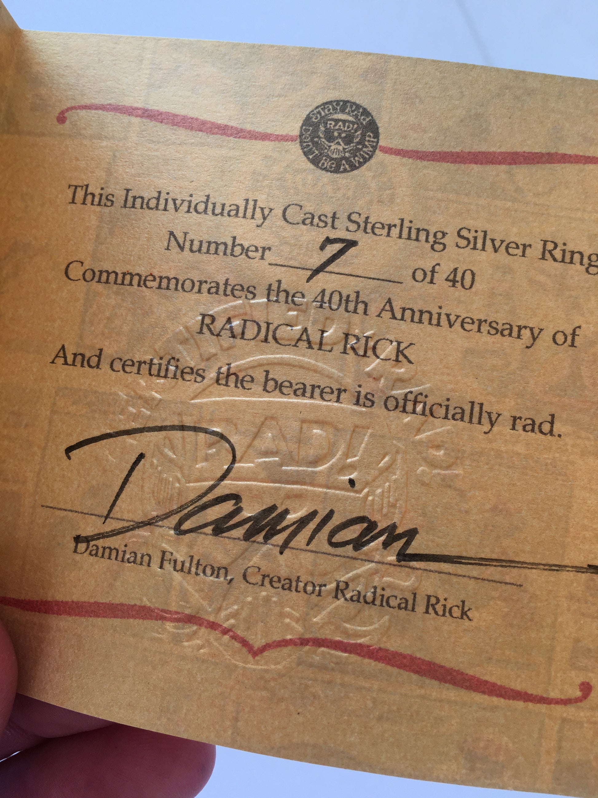 40 Year Anniversary Signet Ring